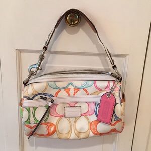 Colorful vintage Coach purse
